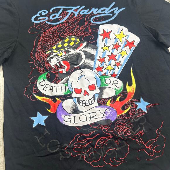 Ed Hardy ‘Death or Glory’ T-Shirt - Picture 2 of 8